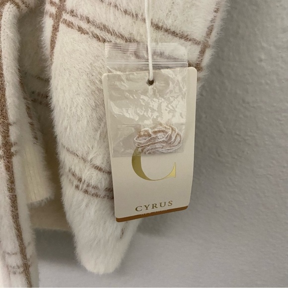 Cyrus Jacquard Mink Pullover Sweater Hamilton Windowpane Beige Tan XL Soft NEW - Picture 8 of 11